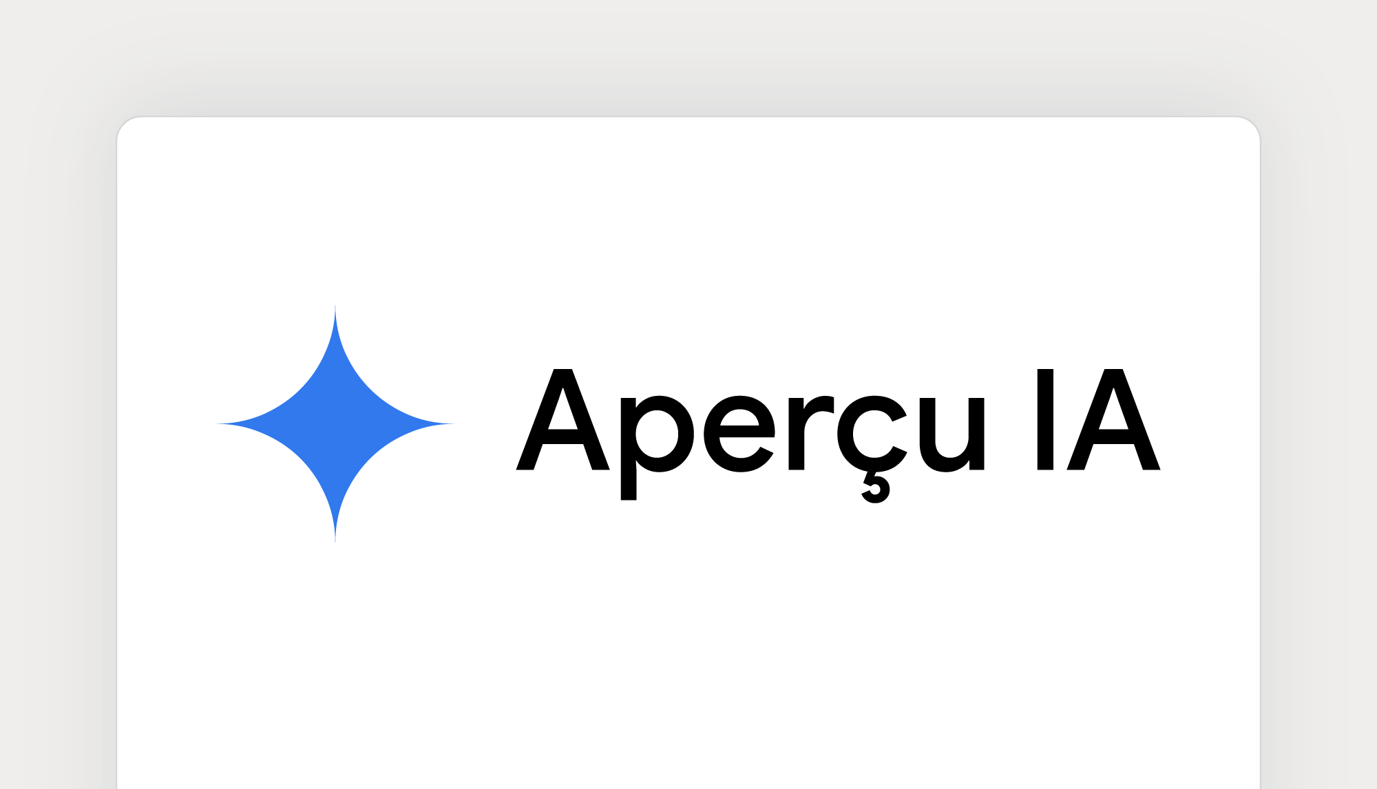 Résultat de recherche Google affichant un résumé AI Overview au-dessus des liens classiques